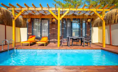 Villa Verona Fethiye Ölüdeniz Hisarönü mevkiinde yer alan 1+1 balayı villamız.