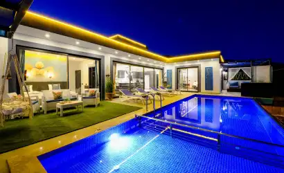 Villa Lavinya Kalkan sarıbelen mevkiinde balayı çiftlerine uygun villamız.